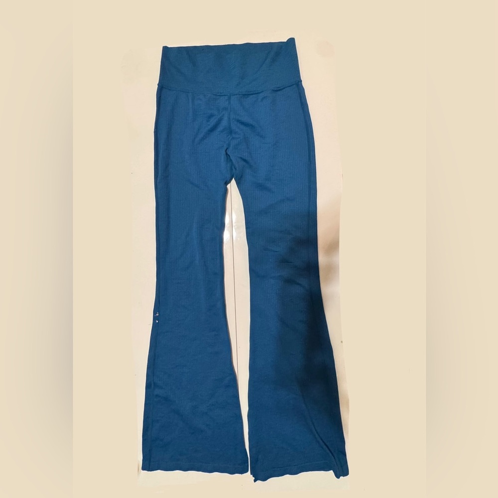 Blue Flared Leggings